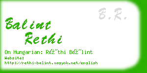 balint rethi business card